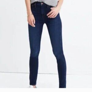 MADEWELL Jeans Women's Size 27 Dark Wash 10" High Rise Skinny Stretch Denim